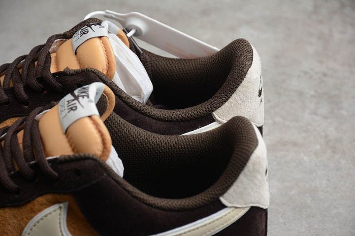 Nike Air Force 1 07 Low Dark Brown Yellow White Shoes NT9986-008